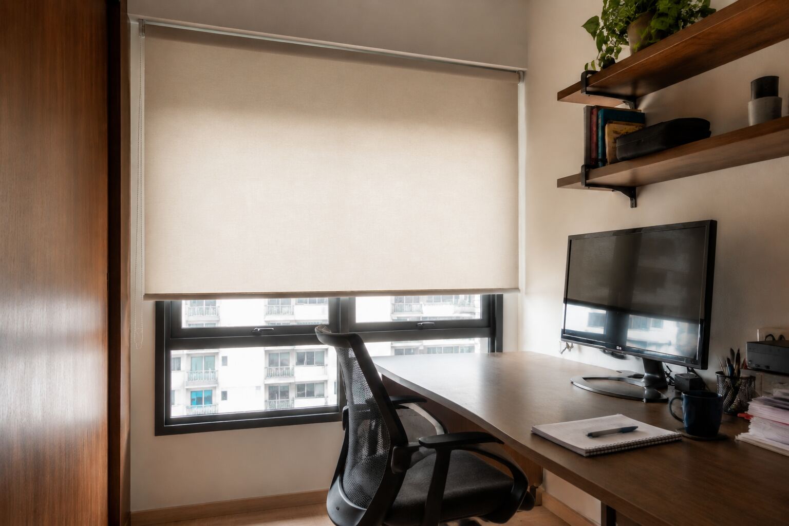 Commercial office meeting room with Venetian blinds