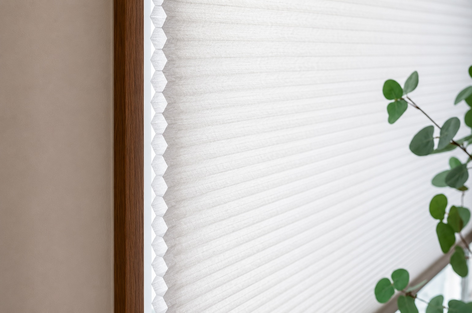 Honeycomb blinds providing soft light and heat comfort