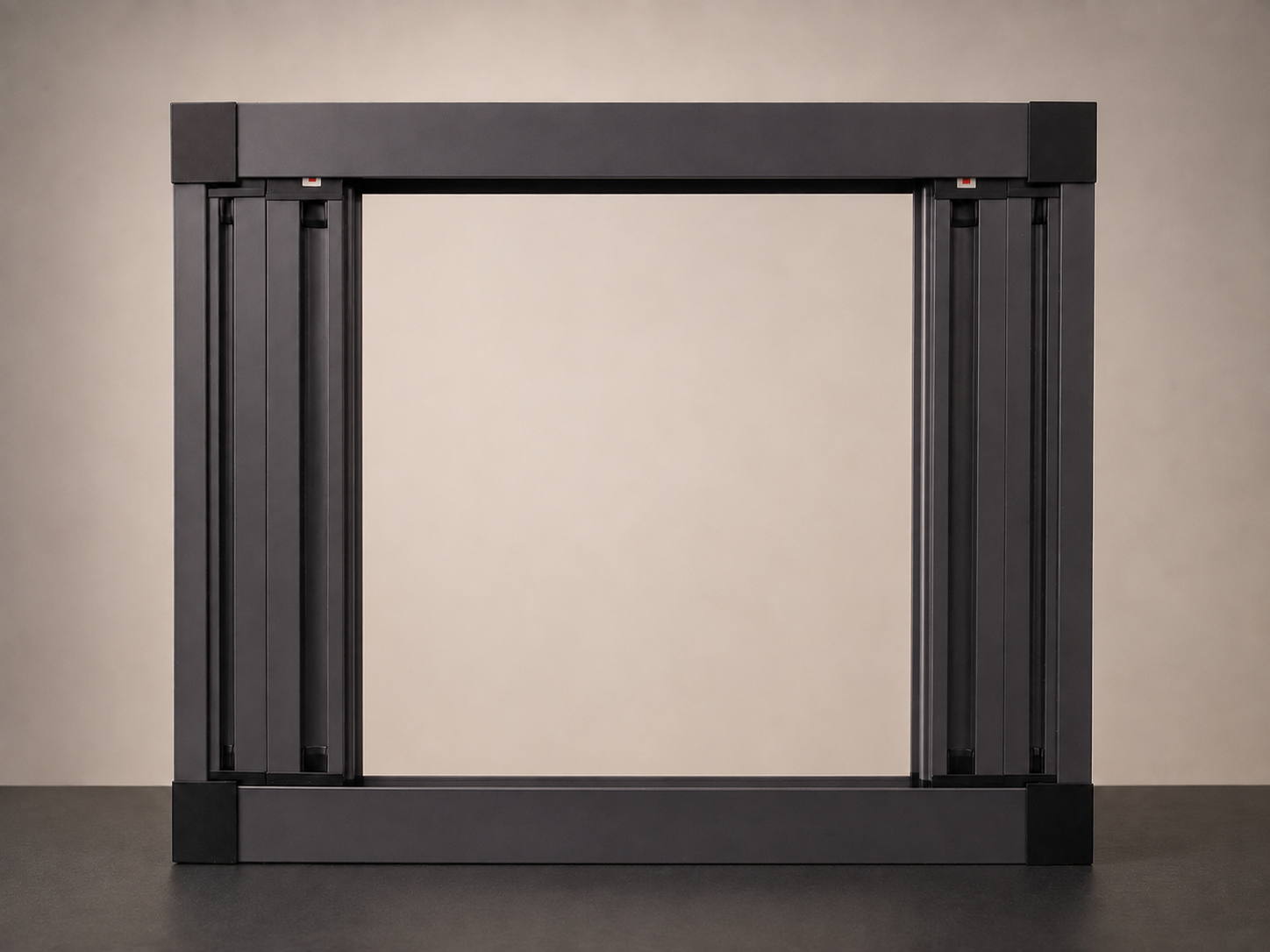 2-in-1 Mesh & Blind fully open with both pleated layers parked at the sides