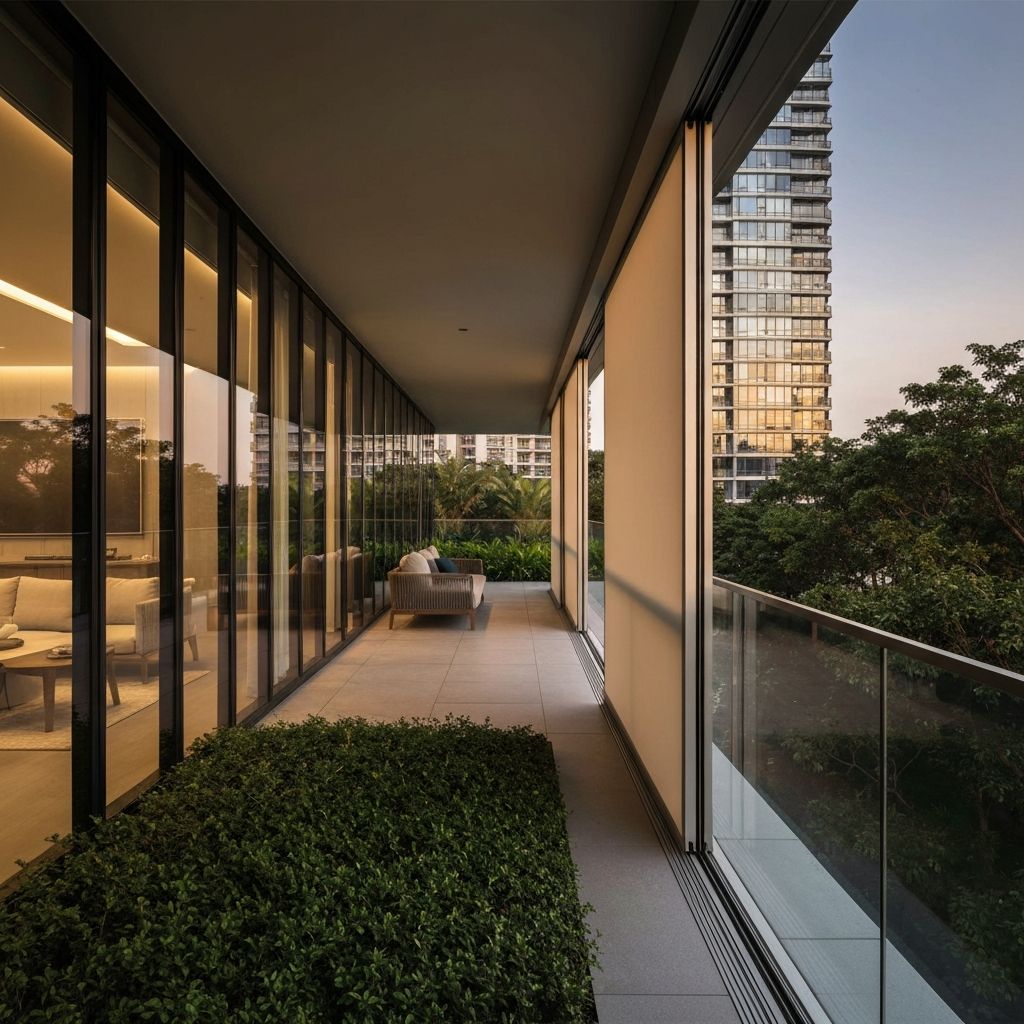 Outdoor blind fabric used for balcony shading