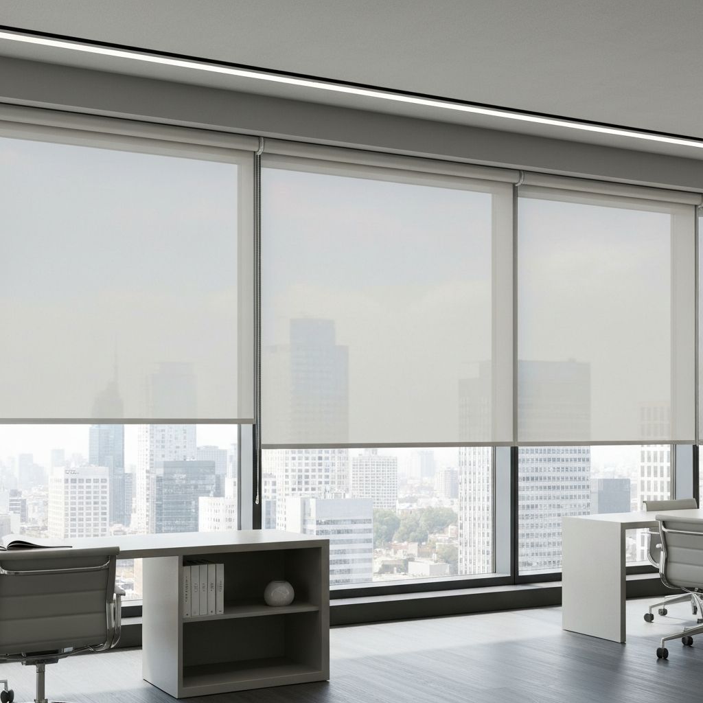 Roller blinds in a modern Singapore home